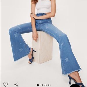 written in the stars nastygal flare jeans